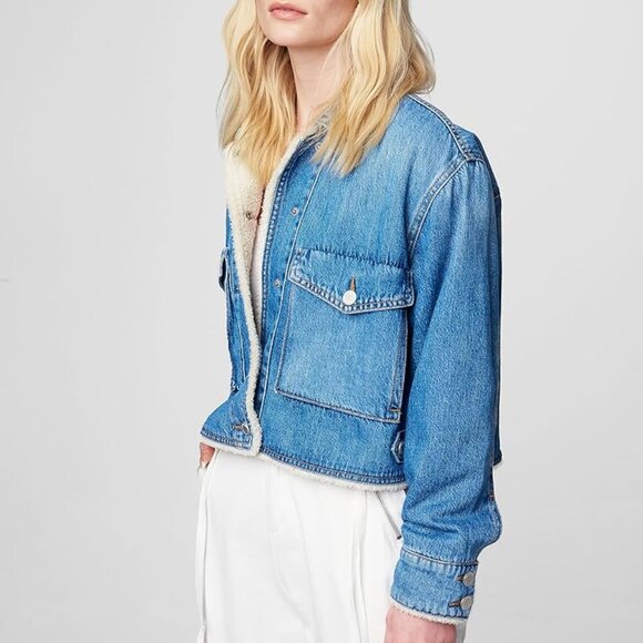 NEW BlankNYC Crash Course fur lining Jacket cotton denim 1225 3s2 - Picture 9 of 9